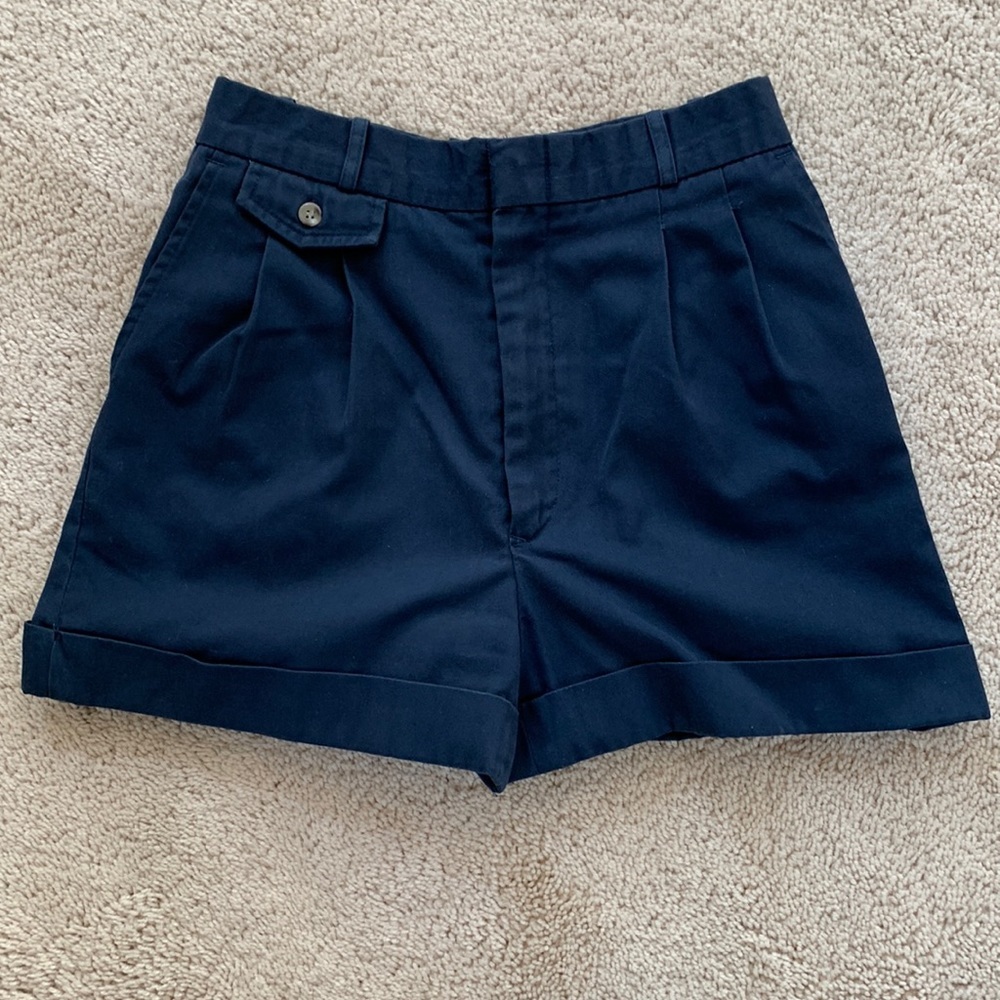 Vintage 80’s Palmettos Navy Blue Shorts